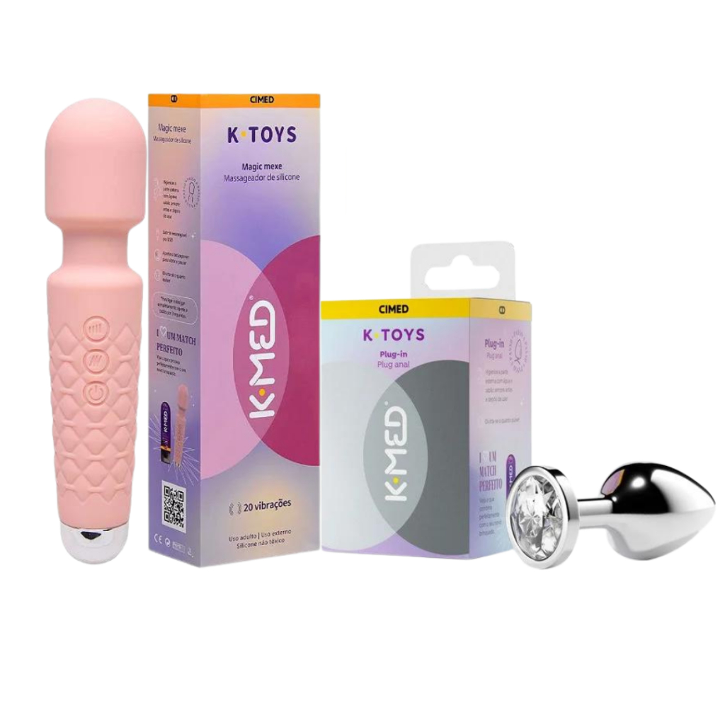 Kit Sexshop Vibrador Magic Mexe E Plug Anal K-med K-toys | Shopee Brasil