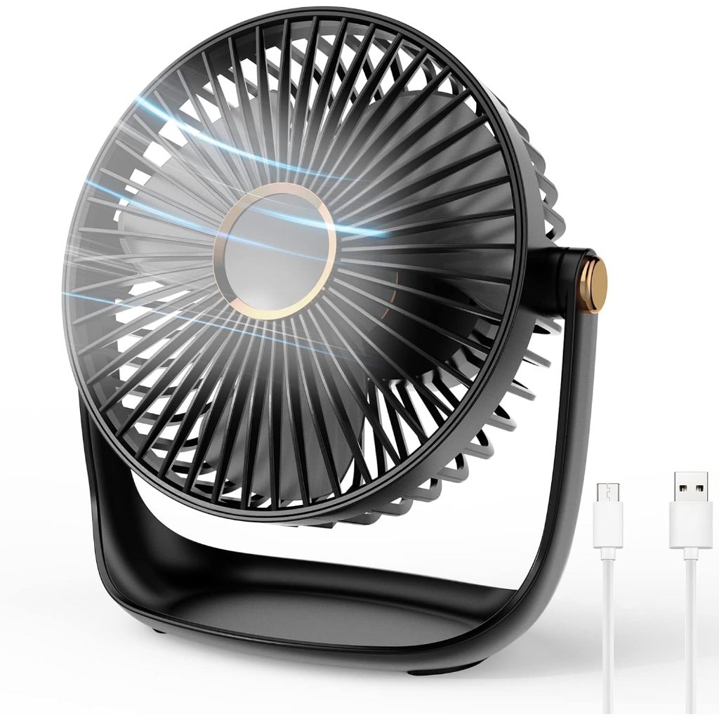 Mini Ventilador USB de mesa com Iluminação