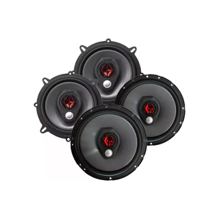 Kit 4 Alto Falantes 6 + 5 Pol Bomber Bbr Triaxial 200w 4ohms