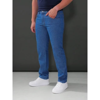 Calça Tradicional Reta Masculina Sem Elastano