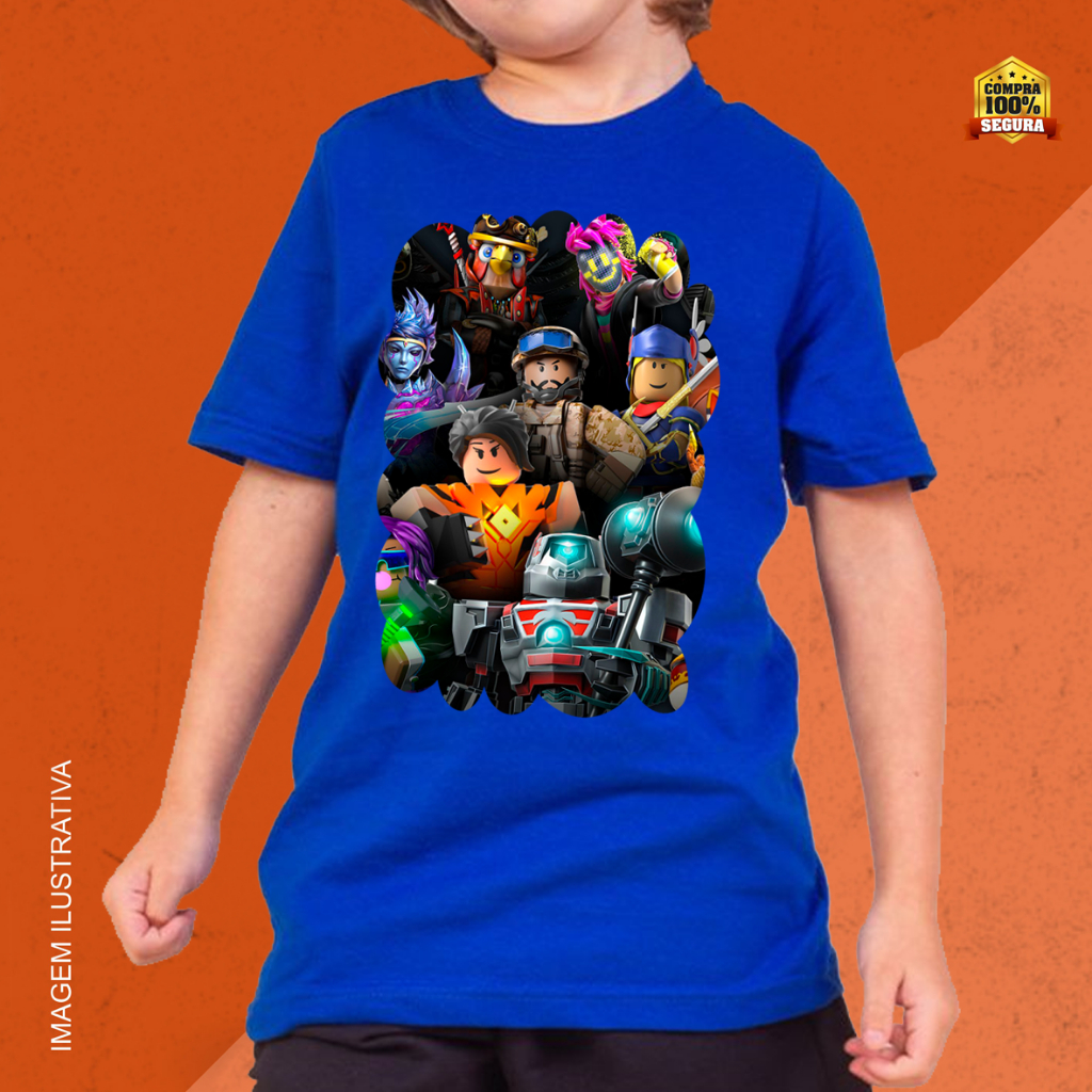 Camiseta Camisa Roblox Game Infantil Jogo 100% Algodao Blusa unissex ...