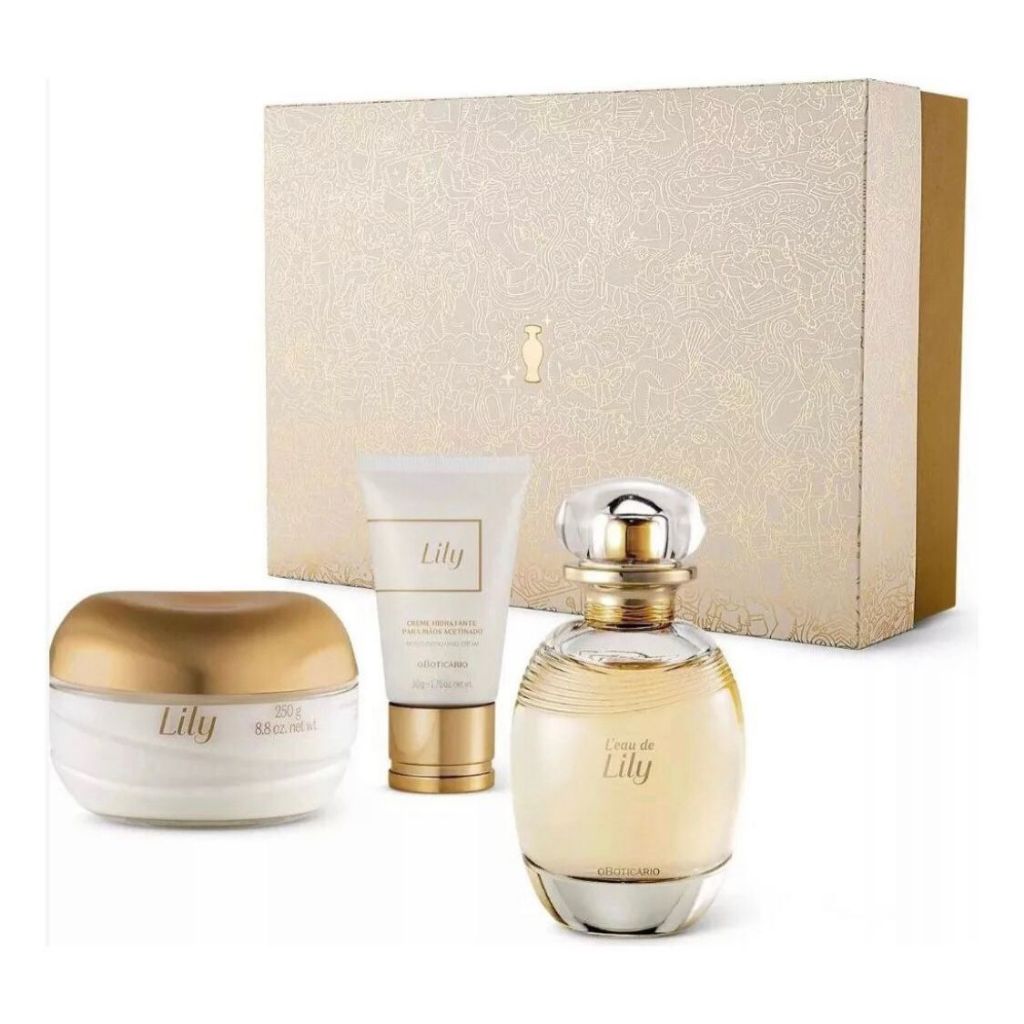 Combo Lily Lumière: Eau De Parfum 30ml + Creme Acetinado Hidratante  Desodorante Corporal 250g