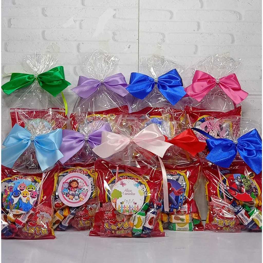 Kit Lembrancinha Sacolinha Surpresa Personalizada com Guloseimas Para ...