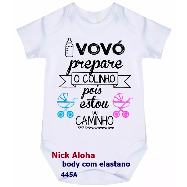 BODY BEBÊ VOVÓ PREPARE O COLINHO BEBÊ A CAMINHO CÓD 445A