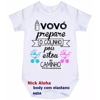 BODY BEBÊ VOVÓ PREPARE O COLINHO BEBÊ A CAMINHO CÓD 445A