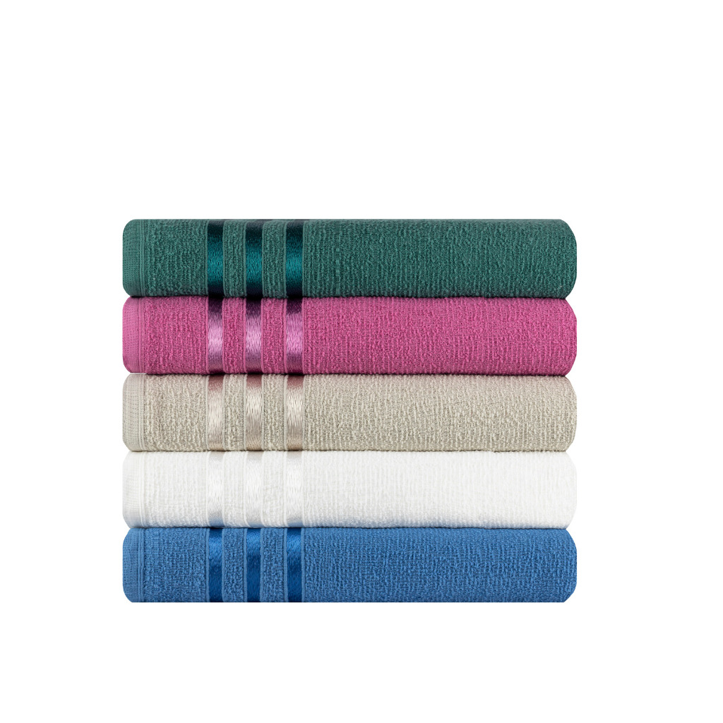 kit com 5 toalhas de ROSTO Jade 100% algodão