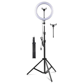 Iluminador Led Filmagem Ring Light 10 Polegadas Com Tripé 26cm