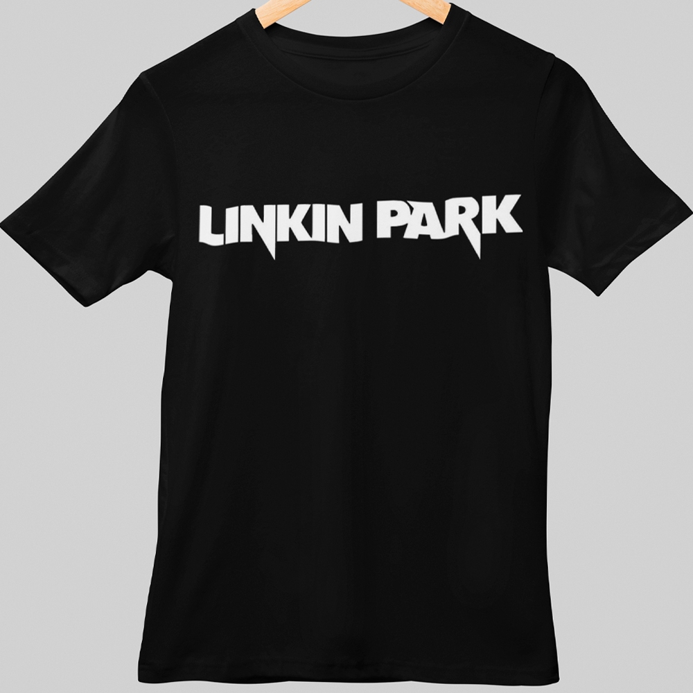 Camisa Banda de Rock Linkin Park Unissex Escrito Camiseta em Algodão