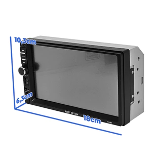 Central Multimídia Universal Bluetooth 2 Din Touch Espelhamento de Android e IOS SD Auxiliar 7810H