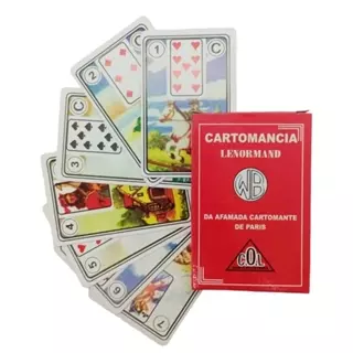 Baralho Tarot Lenormand Cartomancia Vermelho - 36 cartas + manual em Oferta na Shopee