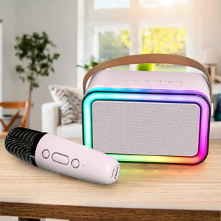 Caixa de Som Bluetooth com Microfone Sem Fio RGB Portátil 10W Radio FM USB Aux Xtrad