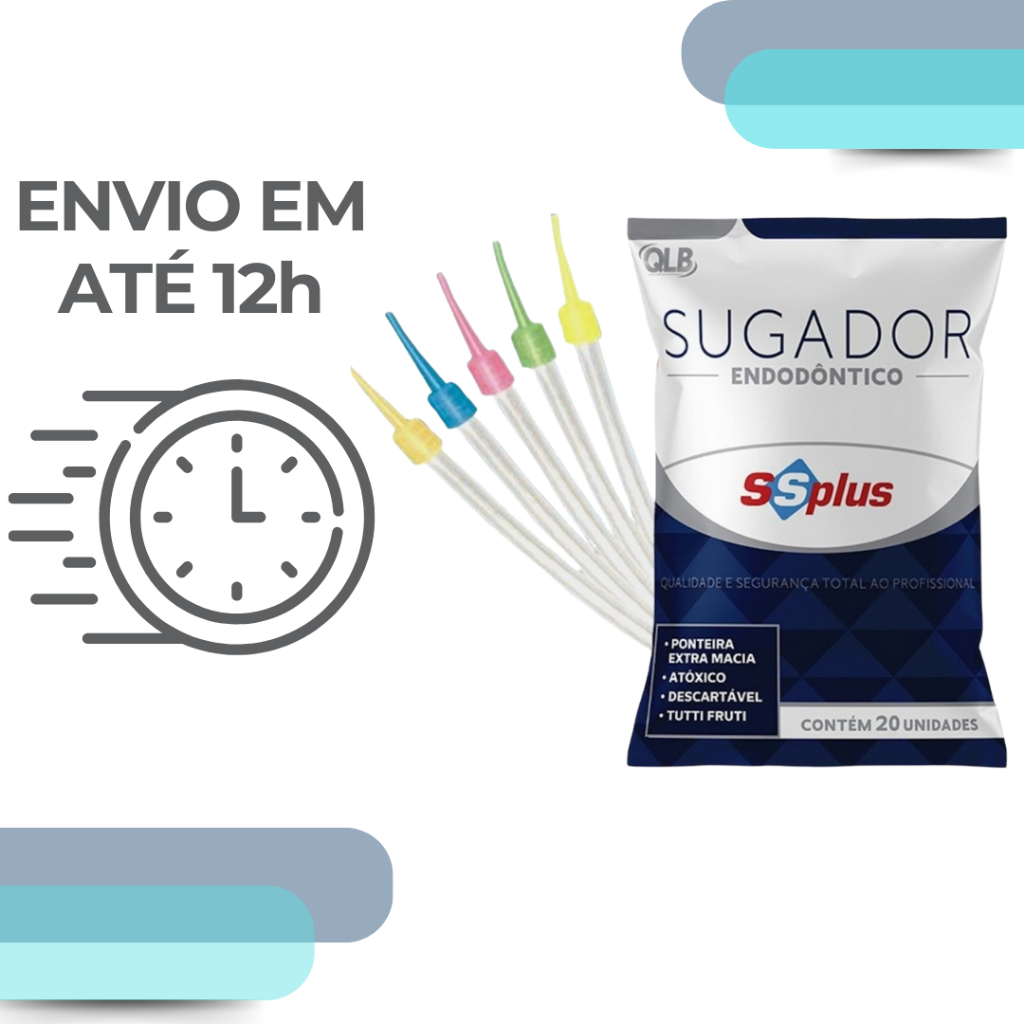 Sugador Endodôntico, pacote com 20 Unidades SSplus | Shopee Brasil