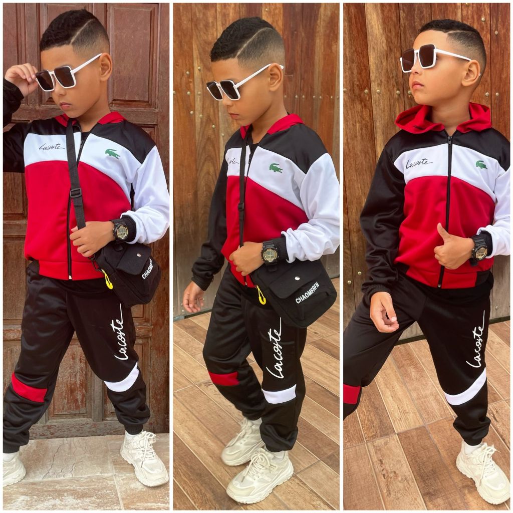 Conjunto de inverno kit calça e casaco menino veste do 4 ao 16 anos
