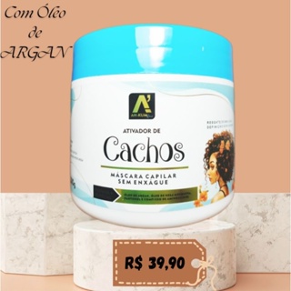 Ativador de Cachos sem enxágue sem química com Óleo de ARGAN