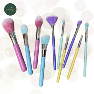 Pincel Para Maquiagem - Kit 10 Pincéis de Arrasar na Maquiagem, Colors Festival da Ruby Face Edição Limitada, Super Macios e Coloridos