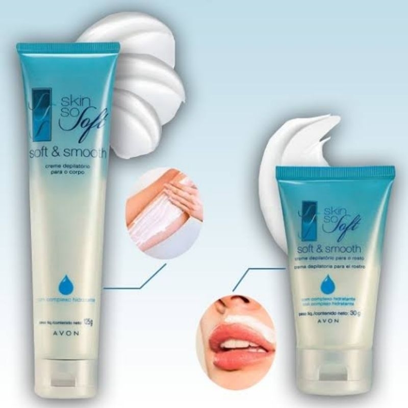 Creme Depilatório Facial ou Corporal Skin So Soft Avon