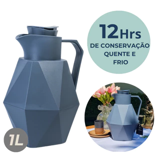 Garrafa Térmica Para Café Chá Água Quarto de Bebê 1 Litro Diamante Cinza Grafite Linha Premium em Oferta na Shopee