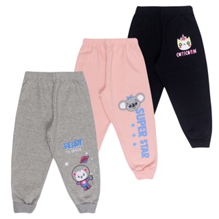 Kit 2 Calças De Moletom Infantil Menina Atacado Roupa Inverno