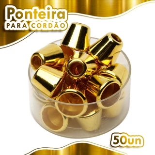 Ponteira Para Cordão - Artesanato - Kit C/50 Unidades - Ouro.-Fibra & Fio.
