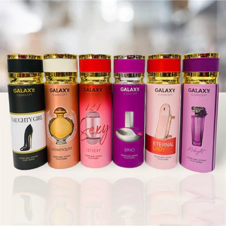 Perfume spray aerosol galaxy fragrância árabe 200ml feminino e masculino