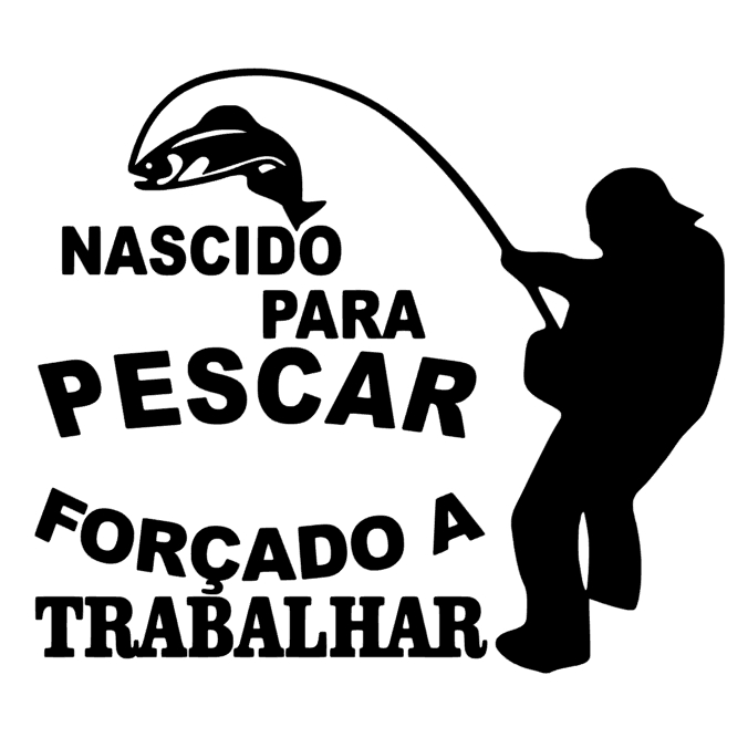 Adesivo De Parede De Pescaria Peixe E Vara De Pesca - Decore Com Natureza E Tranquilidade