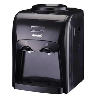 Bebedouro Filtro Elétrico de Galão de Água Natural ou Gelada Bivolt Preto - Amvox (110V/220V)