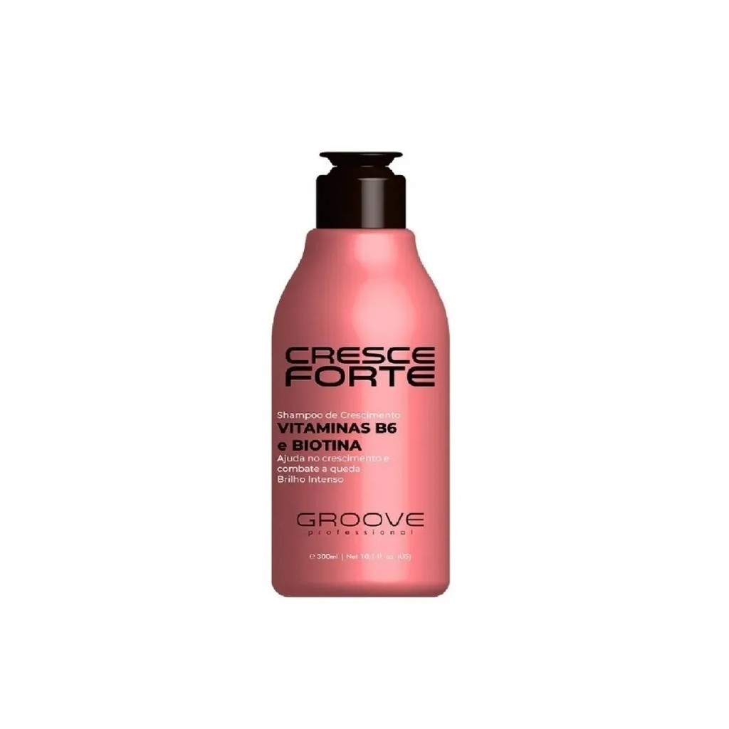 Shampoo de Crescimento Cresce Forte - Vitamina B6 e Biotina - Groove Professional 300ml