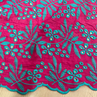 Tecido Laise Bordada Algodão Bicolor. SUCESSO de vendas. 1 metro x 1,35m largura. Moda, blusas etc