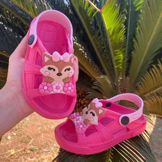 Sandália Infantil Menina Papete Raposa Feminina Ultra Confortável Anatomica Macia