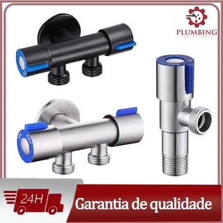 Torneira Banheiro Cozinha registro válvula dupla ou Válvula Simples em Aço Escovado ou preta