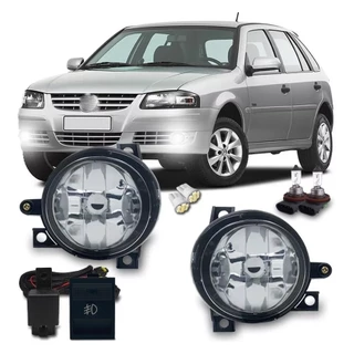 Kit Farol Milha Gol Parati Saveiro G4 Botão Original Painel Com Lampadas