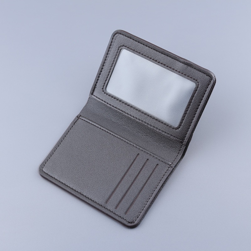Masculina Ultra Fina Vertical Pequena Porta Cartão Anti-desmagnetização Carteira Preto promoção das vendas