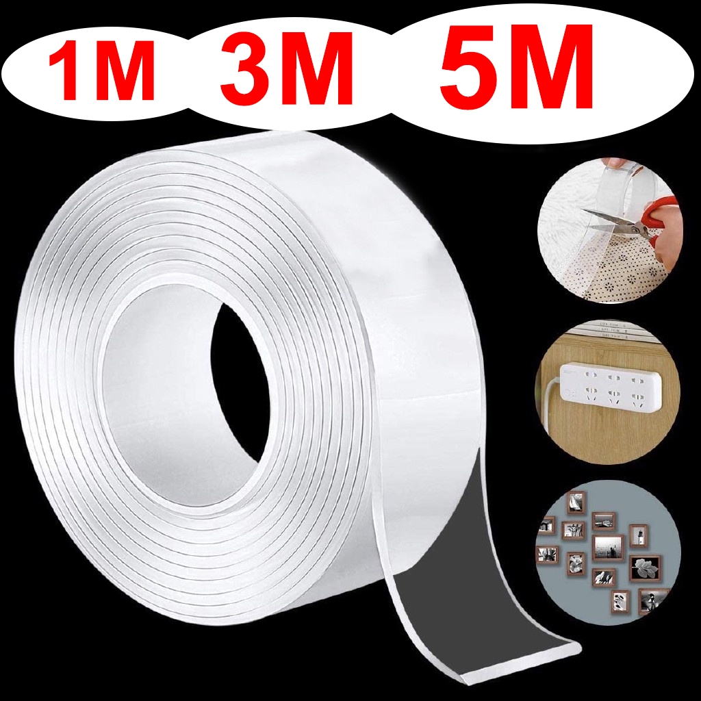 Fita Magica Dupla Face Super Forte Lavável Gel Auto Colante