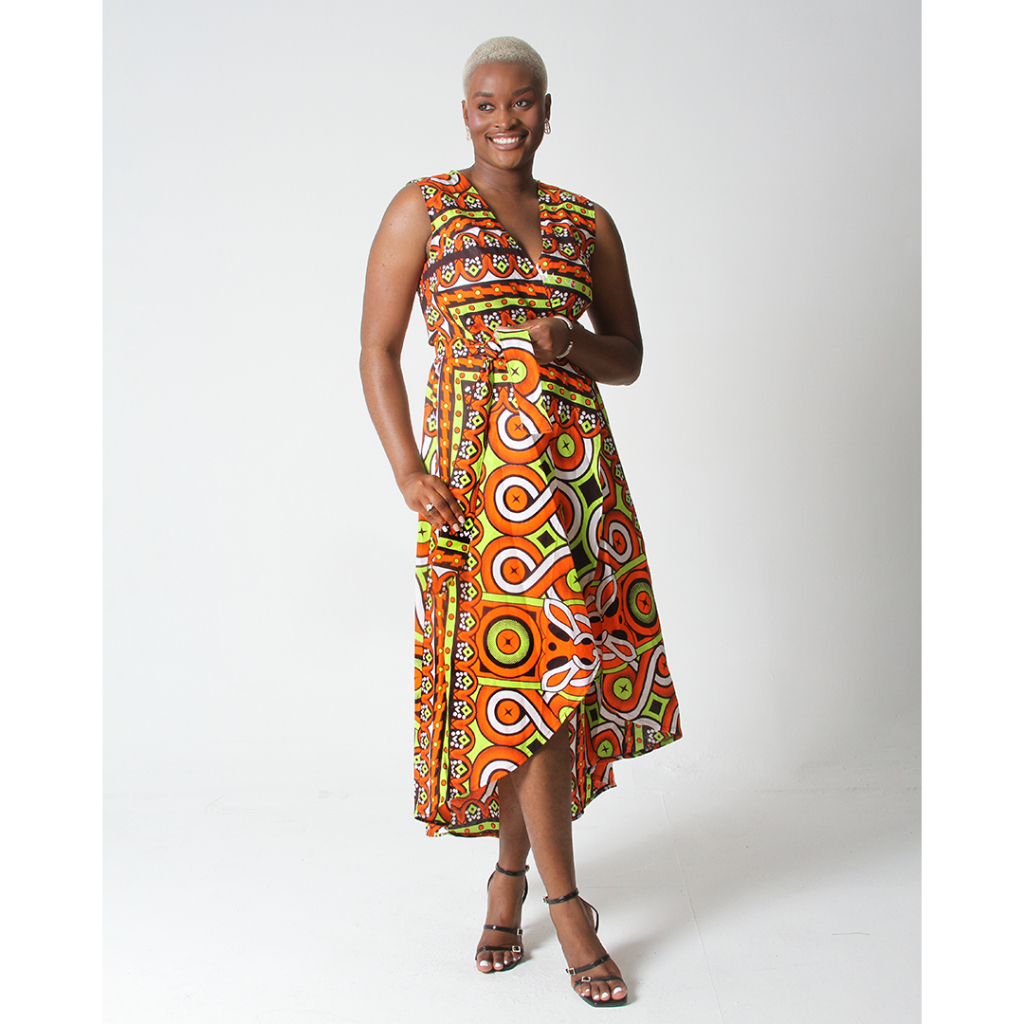 estido transpassado Estampa Africana vestido Afro | Shopee Brasil