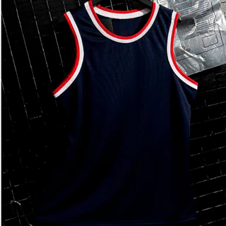 Regata De Basquete Masculina Preta Com Vermelho Camiseta DryFit