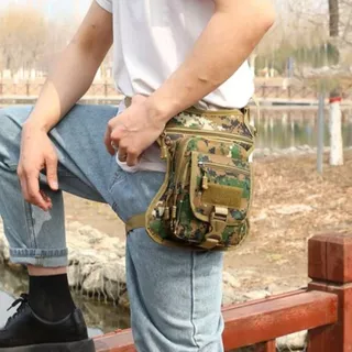 Bolsa pochete de cintura, utilitária para coxa, acampamento e pesca multiuso