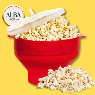 Pipoqueira Silicone Dobrável Com Tampa Para Micro-ondas Balde Pipoca Sem Óleo