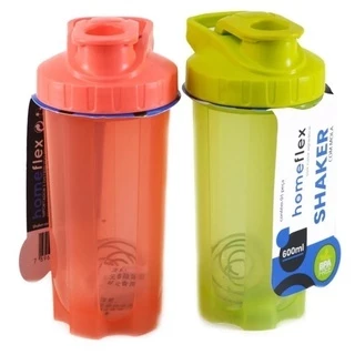 Coqueteleira Shakeira Squeeze Agitador Garrafa Com Mola Batedora Plástica 600ml