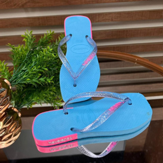 Chinelo Havaianas Slim Square com Bico Quadrado Bordô