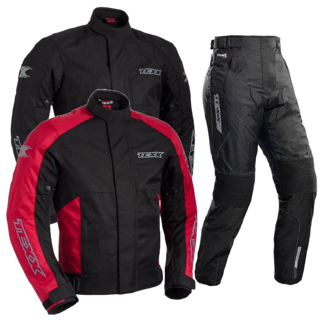 Conjunto Motoqueiro Jaqueta Texx Ronin Calça Strike V2 Feminina Impermeável Com proteção Motociclista