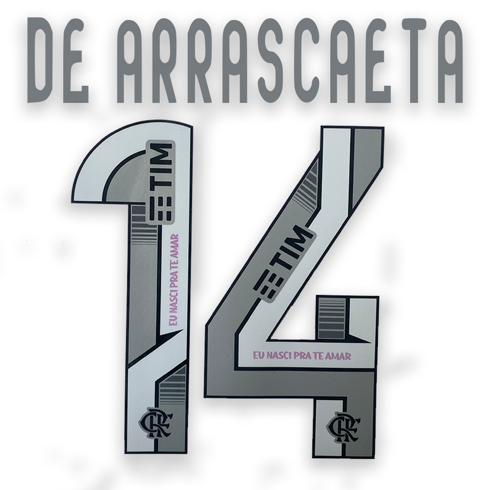 Kit Estampas do Flamengo 2024 Nome e Número - Thermocolante Oficial