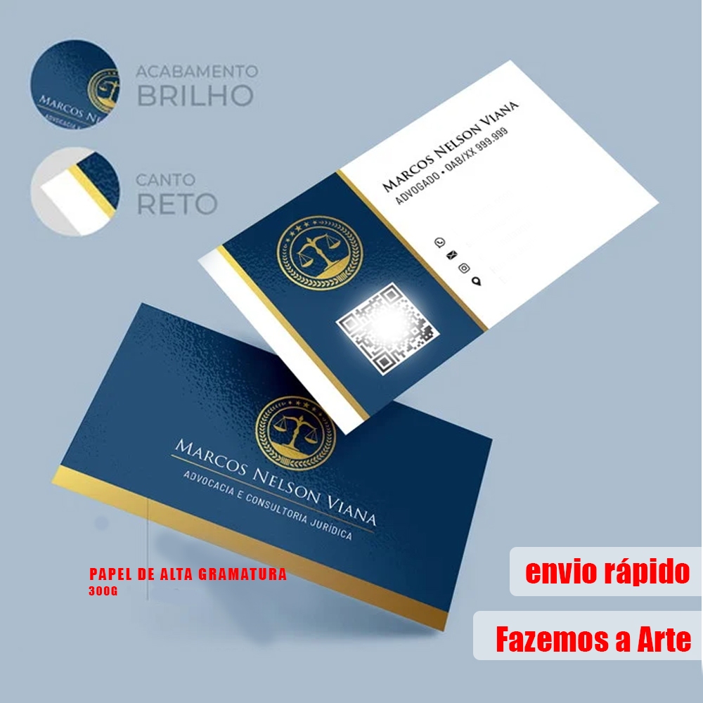 Cartão de Visitas Frente e Verso coloridos | Mil Unidades