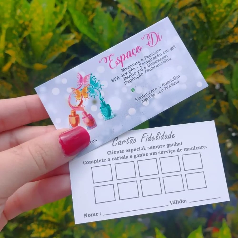 Cartão Fidelidade personalizado - 500 unidades / fazemos arte