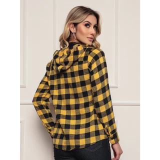 Camisa femininas xadrez blusinha blusas feminina Quadriculado