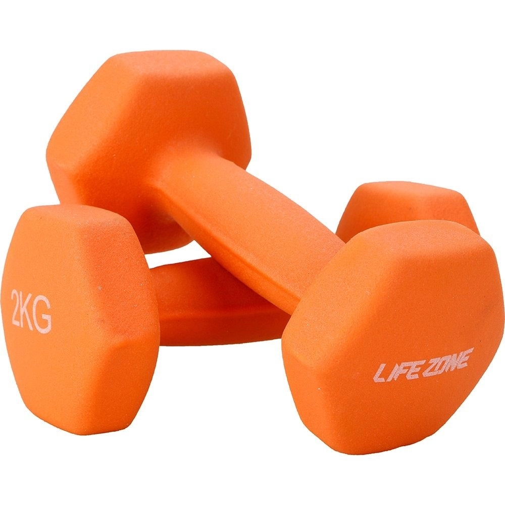 Par De Halteres Kg Emborrachado Sextavado Lifezone Academia Halter Peso Muscula O Life Zone