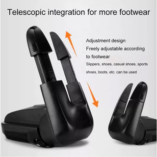 Secador Sapato Inteligente 110V Digital Aquecedor portátil para sapatos dobráveis, Secador de calor elétrico com temporizador preto
