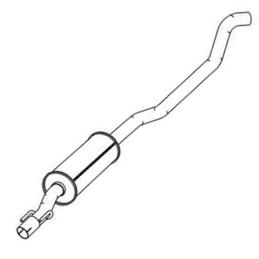 Escapamento Silencioso Intermediario Linha Econômica Chevrolet Celta Corsa Hatch Sedan SW Wagon Classic Prisma