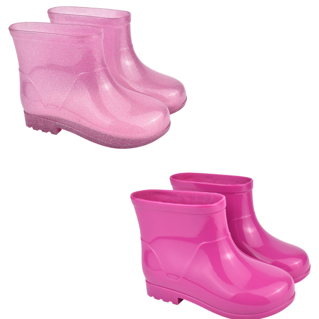 Kit Bota Infantil Feminina Galocha Menina Inverno Oferta Imperdível