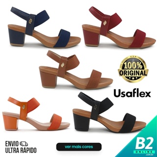 Sandália Usaflex Com Elástico Feminino Casual Confort Original com Garantia e Nota Fiscal