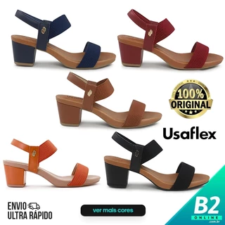 Sandália Usaflex Com Elástico Feminino Casual Confort Original com Garantia e Nota Fiscal